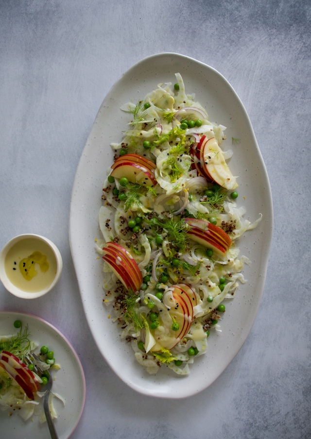 fennel and apple salad, shaved salad, gluten free and dairy-free