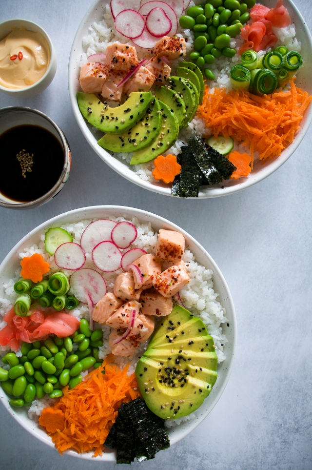 sushi bowl by milkandmarigolds.com